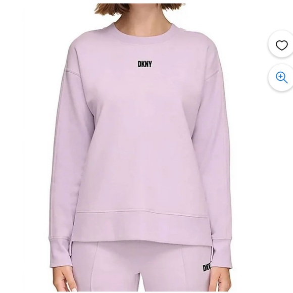 DKNY NWT fleece jogger and crew neck sweatshirt.soft and comfy color LVD size XL - Picture 2 of 7